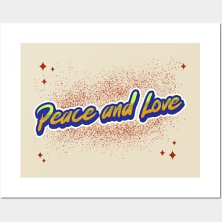 peace and love Posters and Art